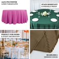 thumbnail image 4 of LNGOOR 108” Wholesale Round Tablecloth Polyester Round Table Linens For Wedding Party Banquet Restaurant -  WHITE, 4 of 10