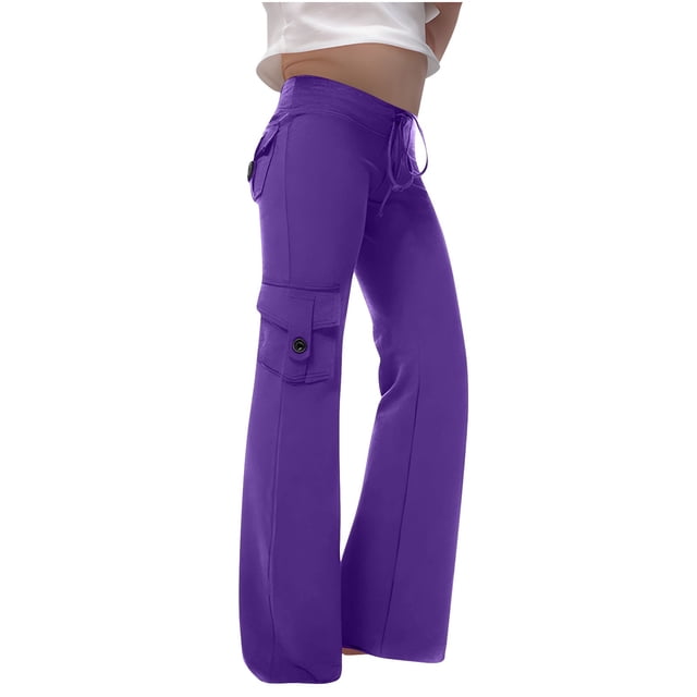 GreatBaby Girls Solid Color Cargo Jogger Pants Multi-Pocket Trousers with Drawstring Kids Casual Fall Spring Everyday Bottoms