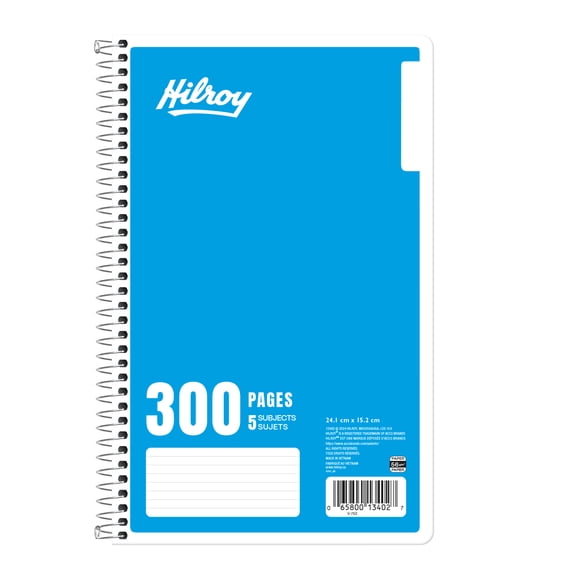 Hilroy® Cahier 5 sujets 300 pages, bleu pâle