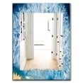 thumbnail image 1 of Designart 'Geode Interior With Light Blue Crystals' Mid-Century Mirror - Miroir de courtoisie - 24x36, 1 of 3