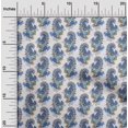 thumbnail image 2 of oneOone Georgette Viscose Navy Blue Fabric Paisleys Craft Projects Decor Fabric Printed By The Yard 42 Inch Wide, 2 of 5