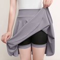 thumbnail image 2 of LNGOOR Jupe Patineuse Mini Plissée Extensible Décontractée pour Femmes avec Shorts Basique Polyvalente Taille Haute, 2 of 6