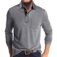 thumbnail image 1 of EQWLJWE Liquidation d'Été! Haut Homme Contrasté Manches Longues Ample Col à Revers Poche T-shirt Décontracté Blouse Automne Manches Longues pour Homme, 1 of 5