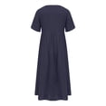 thumbnail image 4 of Mefallenssiah Robe Longue Moulante Aguichant Imprimée Mode pour Femmes à Manches Courtes à Col en V, 4 of 5