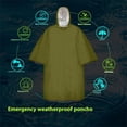 thumbnail image 3 of TopLLC Poncho de Pluie à Capuchon, Imperméable d'Urgence Isolé Réfléchissant en Film d'Aluminium PE, Imperméable Réutilisable Résistant aux Intempéries, Équipement de Survie Portable Double Face pour la Randonnée, le Camping et l'Extérieur, 3 of 9