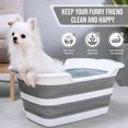 thumbnail image 2 of HAHDAXIA Baignoire Multifonction pour Chien, Panier à Linge et Organisateur de Rangement, Baignoire Pliable et Rabattable pour Chien/chat/animal de Compagnie, Baignoire Portable pour Lavage de Chiot, Douche de Voyage pour Petits Chiens, Chats, 2 of 7