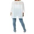 thumbnail image 4 of Veste en Mousseline Transparente pour Femmes, Couvre-Maillot Décontracté, Hauts, Cardigans de Plage, Blouse, Châle, Blanc, TTG, 4 of 7