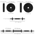 thumbnail image 3 of Soozier Adjustable Barbell & Dumbbells Set with Non-slip Handles, 33LBS, 3 of 10