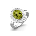 thumbnail image 2 of 925 Sterling Silver 6mm Round Shape Peridot Solitaire Women Ring, 2 of 3