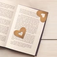 thumbnail image 5 of XZNGL Leather Heart Bookmark Corner Leather Bookmark Personalized Hand Reading Bookmark with Velvet Bag Bookworm Booklover Gift,Heart Gift Bag, 5 of 5