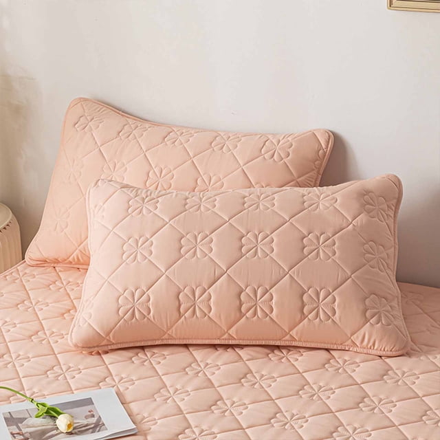 Pillow Protector Cover Set Breathable Soft Fabric Hypoallergenic Barrier for Bedding Comfort Home Hotel Use