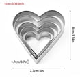 thumbnail image 3 of Oleegame 1PC Cookie Mold Cute Cake Tools Heart Shape Cutters Stainless Steel Plastic Cookie Cutter Set Silver, 3 of 7