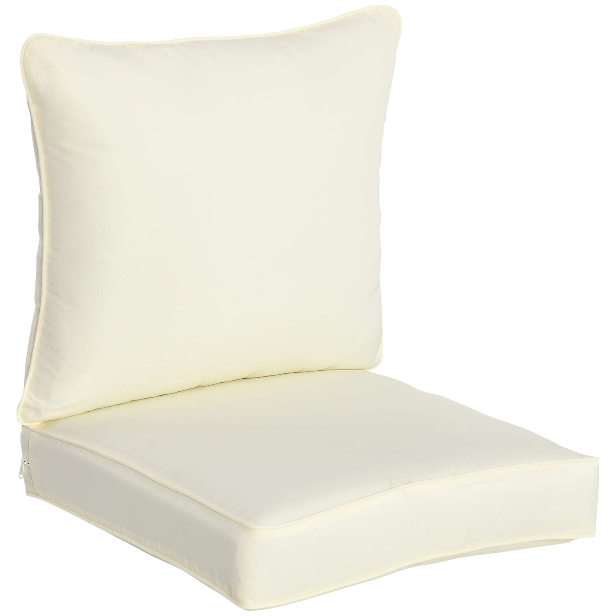 Outdoor Patio Chair Cushions Deep Seat Replacement Patio Cushions Set White