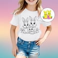 thumbnail image 4 of Tenue de Pâques à Colorier pour Tout-Petits, Chandails pour Garçons, Manches Courtes, Hauts d'Été, T-Shirts à Col Rond, Vêtements Tendance pour Filles 5T, 4 of 4