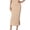 Beige, variant on Tumotour Oversized Skirt For Women Solid Color Maxi Skirt High Waist Ruched Pencil Long Skirts Casual Slit Bow Tie Wrap Slit Skirt