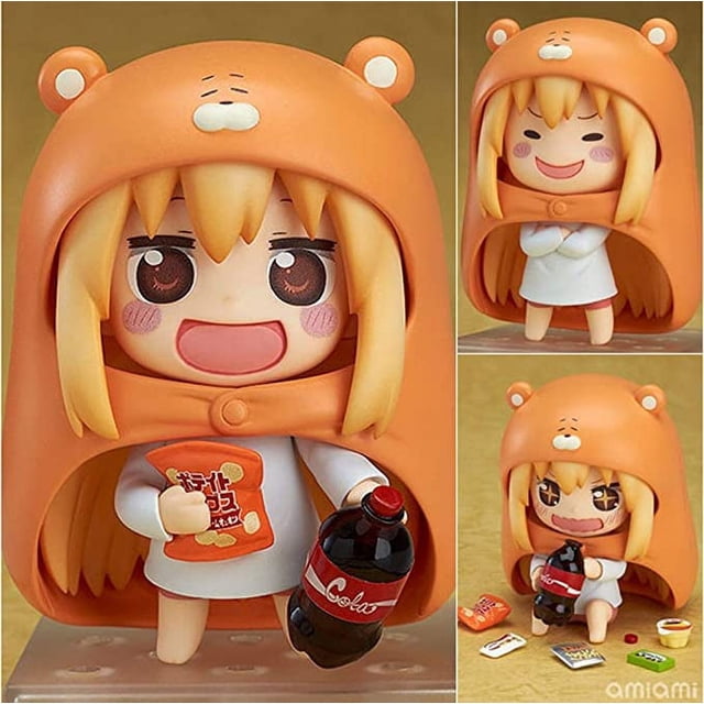 Anime Figurine Q Version DOMA Umaru Interchangeable Visage Figure Jouets PVC Modèle Ornements de Bureau Cadeaux à Collectionner 10CM Action Figures Bureau Décoration Adulte Enfants Figure Cadeau