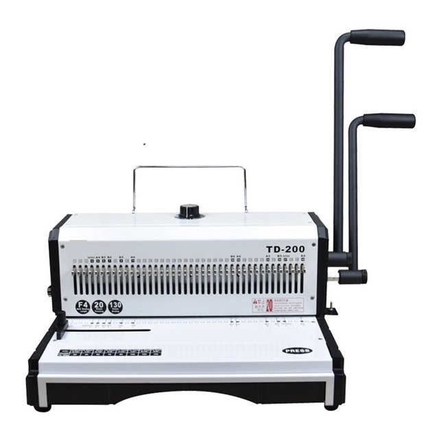 Professional F3 Manual Wire Binder, Rayson TD-200 Book Binding Machine, 40 Holes, 3:1, Punch 20 Bind 130 Sheets, Office, School ,Pinpoint Punching