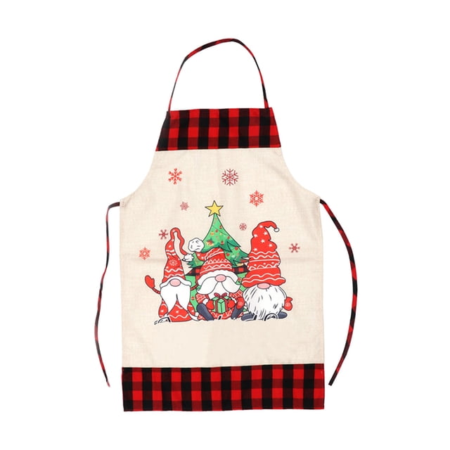 Kitchen Apron Sleeve 1Pcs Christmas Apron Funny Cartoon Apron Style Christmas Santa Snowman Christmas Dinner Party Cooking Baking Barbecue Crafting House Cleaning Kitchen, Kitchen Apron Sleeve