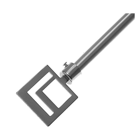 IH Casa Decor 16/19Mm Metal Drape Pole Set Neo - Nickel 28-48