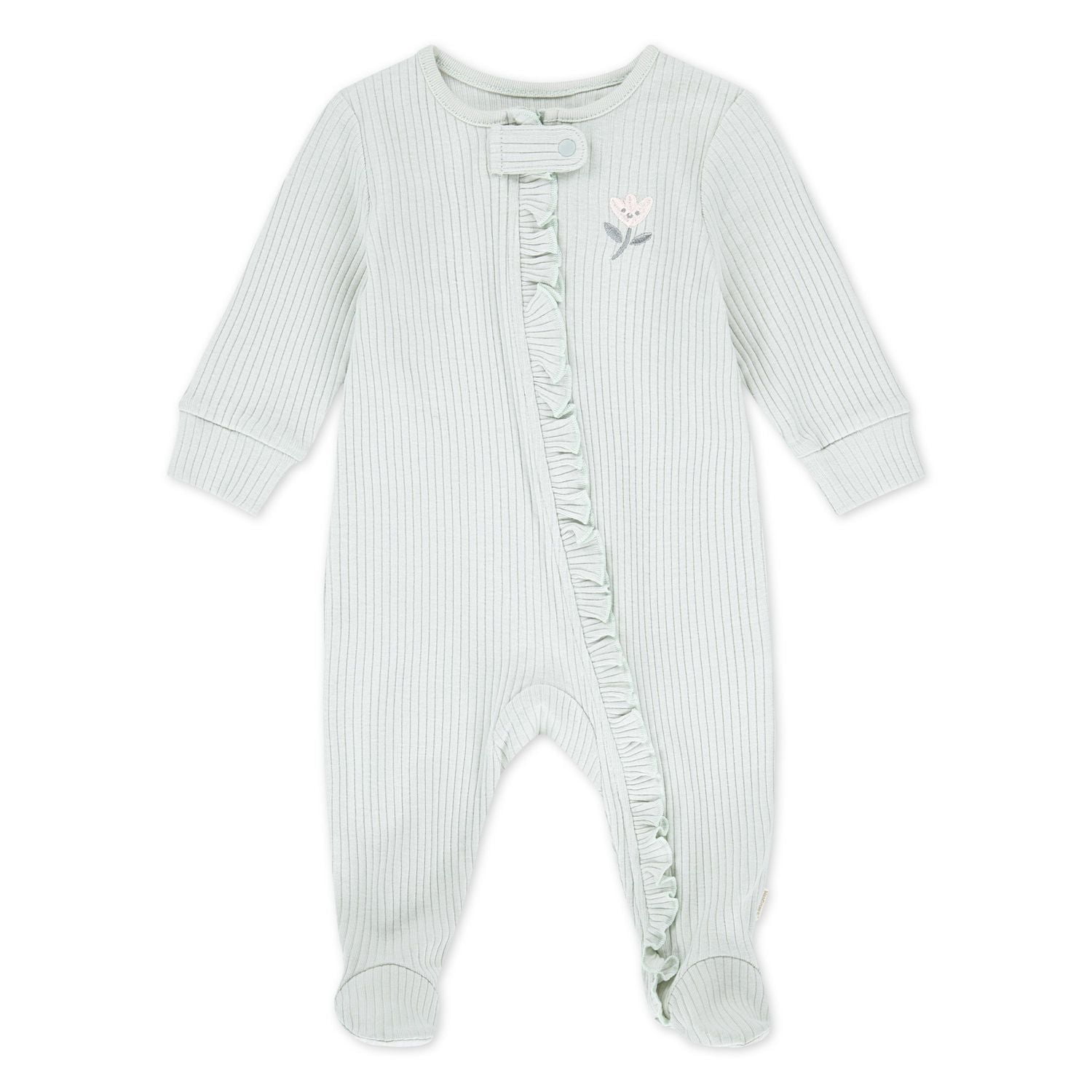 Huggies® Baby Girls' Layette Organic Cotton Ruffled Footed Coverall