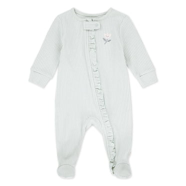 Huggies® Baby Girls' Layette Organic Cotton Ruffled Footed Coverall