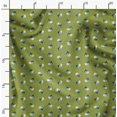 thumbnail image 2 of Soimoi Green Rayon Fabric Shells Ocean Printed Craft Fabric by the Yard 42 Inch Wide, 2 of 6