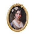 thumbnail image 4 of Elodie Retro Design Photo Frame Picture Display Holder Gold Resin Portable Oval Picture 7inch, 4 of 8