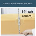 thumbnail image 4 of Unique Bargains 15' Deep Pocket Cotton Fitted Sheet Durable Bottom Sheets Twin Light Orange, 4 of 10