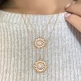thumbnail image 2 of Sunflower Diamond Pendant Necklace 14k Rose Gold (0.19ct), 2 of 5