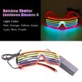 thumbnail image 3 of Labymos LED Glasses 3Colors Optional Light Up El Wire Neon Rave Glasses Twinkle Glowing Party, 3 of 6