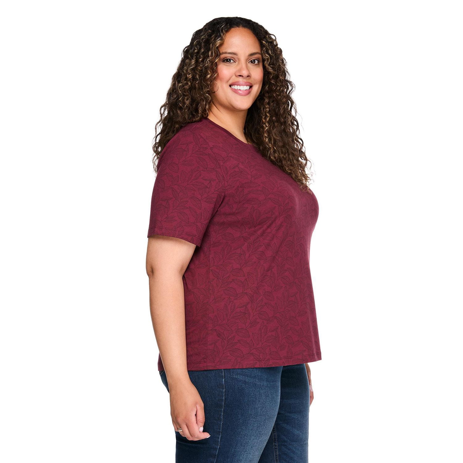 T-shirt à encolure ras du cou Lane Bryant Plus pour femmes