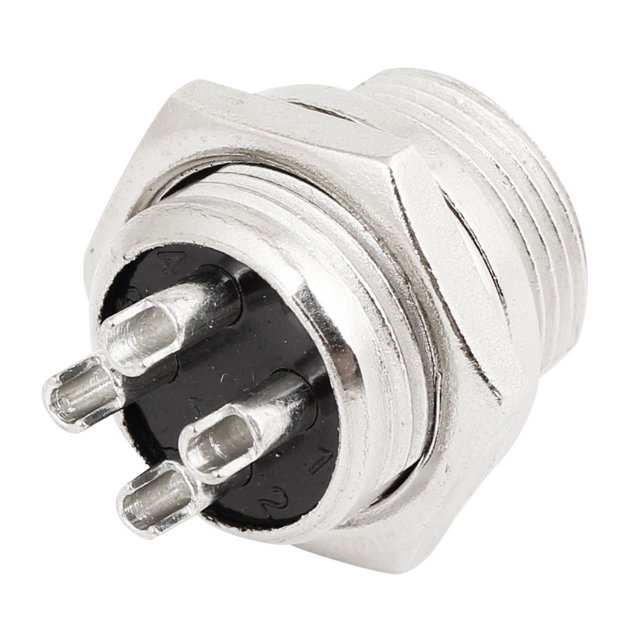 Unique Bargains 16mm Thread 4 Pin Male CB Radio MIC Microphone Adapter Connector