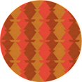 thumbnail image 1 of Ahgly Tapis de Zone Carré Transitionnel Néon Orange Lavable en Machine, 3 Pieds Carré, 1 of 7