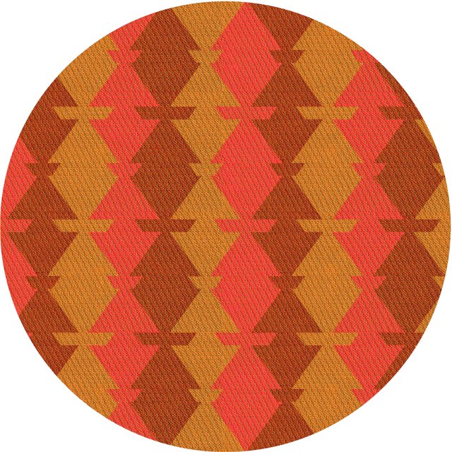 Ahgly Tapis de Zone Carré Transitionnel Néon Orange Lavable en Machine, 3 Pieds Carré