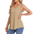 thumbnail image 4 of Dealovy Womens Tank Tops Sleeveless Casual Summer Solid Color Loose Fitted Casual Flowy Basic Tees Outfits, 4 of 7