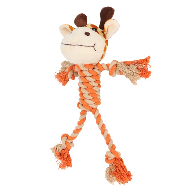 Peluche Peluche Chien Jouet, 3D Épissage Chien Résistant Jouets Peau Amicale pour Animaux de Compagnie Girafe