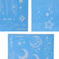 thumbnail image 3 of Unique Bargains Christmas 3 Pcs Luminous Fake Tattoos Moon Pattern Temporary Tatto for Adult Fluorescent Blue, 3 of 5