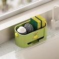 thumbnail image 1 of Todaioua Kitchen Countertop Sink Drying Rack with Drain Tray Sponge Holder Organizer for Sponges Brushes Soap Dishwashing Tools Drip Tray Durable Plastic Storage Rack for Kitchen Bathroom, 1 of 7