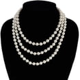 thumbnail image 3 of HAHDAXIA Long Collier de Perles Collier de Perles Imitation Collier de Perles des Années 1920 Collier de Perles Factices pour Mariage, 3 of 4