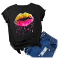 thumbnail image 3 of Birdeem Womens Fashion Printed Round Neck Short Sleeve T-Shirt Blouse Loose Tops, 3 of 5