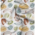 thumbnail image 1 of Soimoi White Poly Georgette Fabric Mix Fruits Printed Fabric 1 Yard 52 Inch Wide, 1 of 6