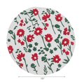 thumbnail image 2 of IH Casa Decor Printed Round Cotton Rope Placemat Red Floral - Set of 12, 2 of 4