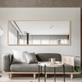 thumbnail image 4 of NeuType Full Length Floor Mirror Rectangular Burlywood 65"x22", 4 of 8