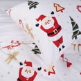 thumbnail image 3 of HITIME 100% Polyester Printed Christmas Duvet Cover Set - King Size 3 Piece Lightweight & Breathable Bedding Set, Soft Microfiber Comforter Cover with Zipper Closure, Christmas Deer, 3 of 8