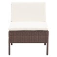 thumbnail image 5 of vidaXL 3 Piece Garden Lounge Set with Cushions Poly Rattan Brown, 5 of 5