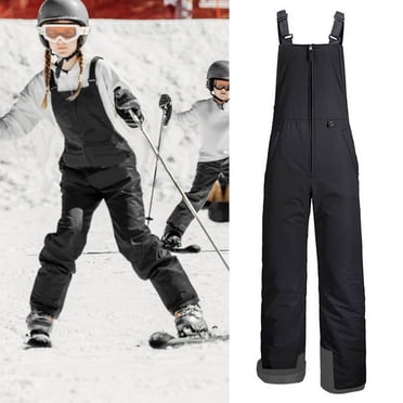 Kids Waterproof Snow Ski Bibs Overalls Snowboard Overalls Long Bib Pants Dry Insulated Ski Pants for Teen Boys Girls
