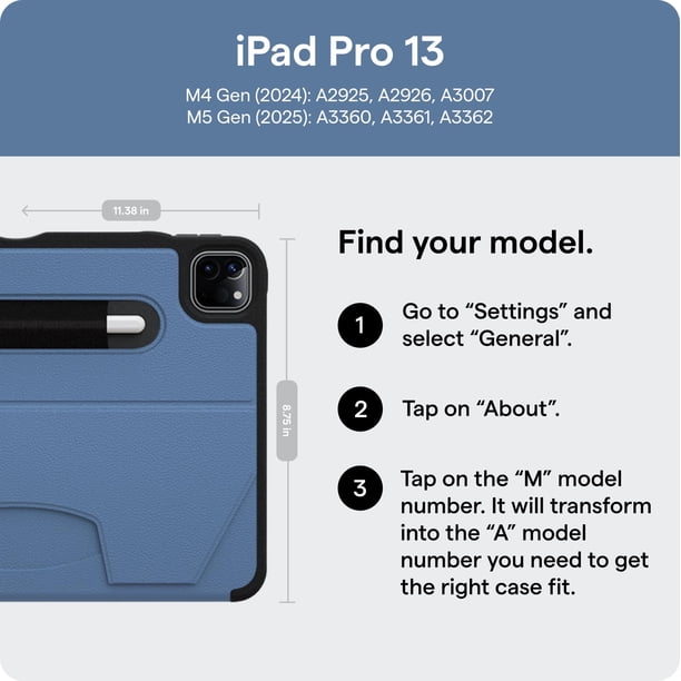 Zugu Case for iPad Pro 13 (M4/M5) 2024/2025, Slim Protective Cover