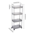 thumbnail image 2 of Four-Tier Floor Storage Rack, Multi-Layer Transparent Cabinet on Wheels, for Kitchen, Bathroom, and Living Room, Durable and Versatile Organizer, 2 of 7