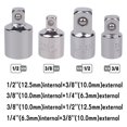 thumbnail image 3 of TFixol 4-Piece Socket Adapter Set with 1/4", 3/8", 1/2" Size Conversion, Durable Steel Construction for Automotive and DIY Projects, Silver/Black Options, 3 of 6
