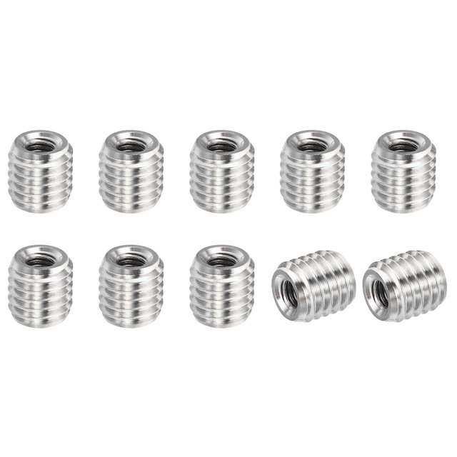 Unique Bargains Adaptateurs Filetage Manchon Réducteur Écrou M10x1.5 Mâle à M5x0.8 Femelle pour Réparer Insert Écrou Vis Réducteur 10mm 10 Pcs